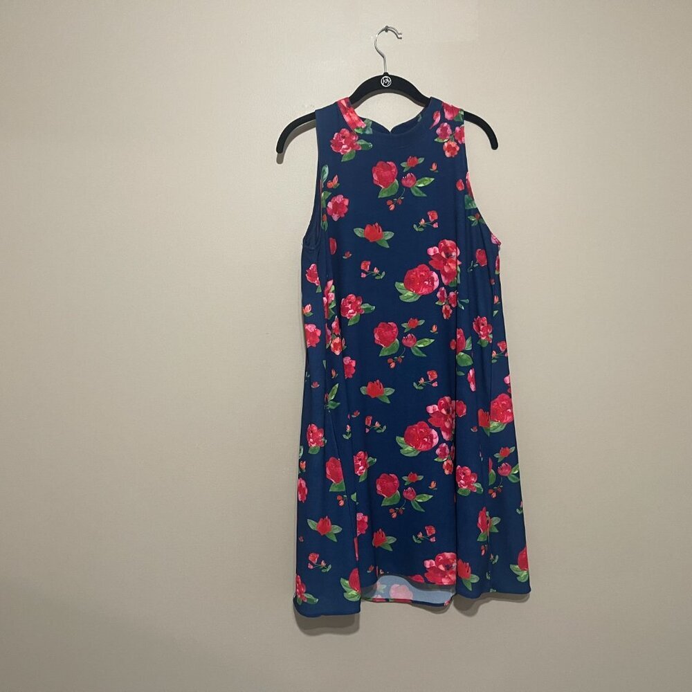 Mud Pie Navy and pink summer dress, Medium - Picture 2 of 9